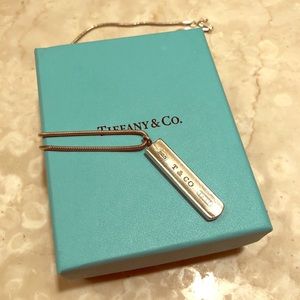 Tiffany & Co. silver T & Co. 1837 tag pendant